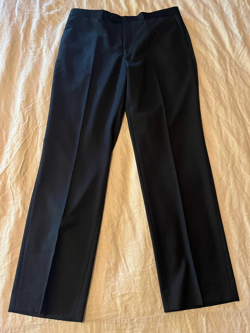 Perry Ellis Portfolio Men's Black Notch-Lapel Suit Jacket and Pants